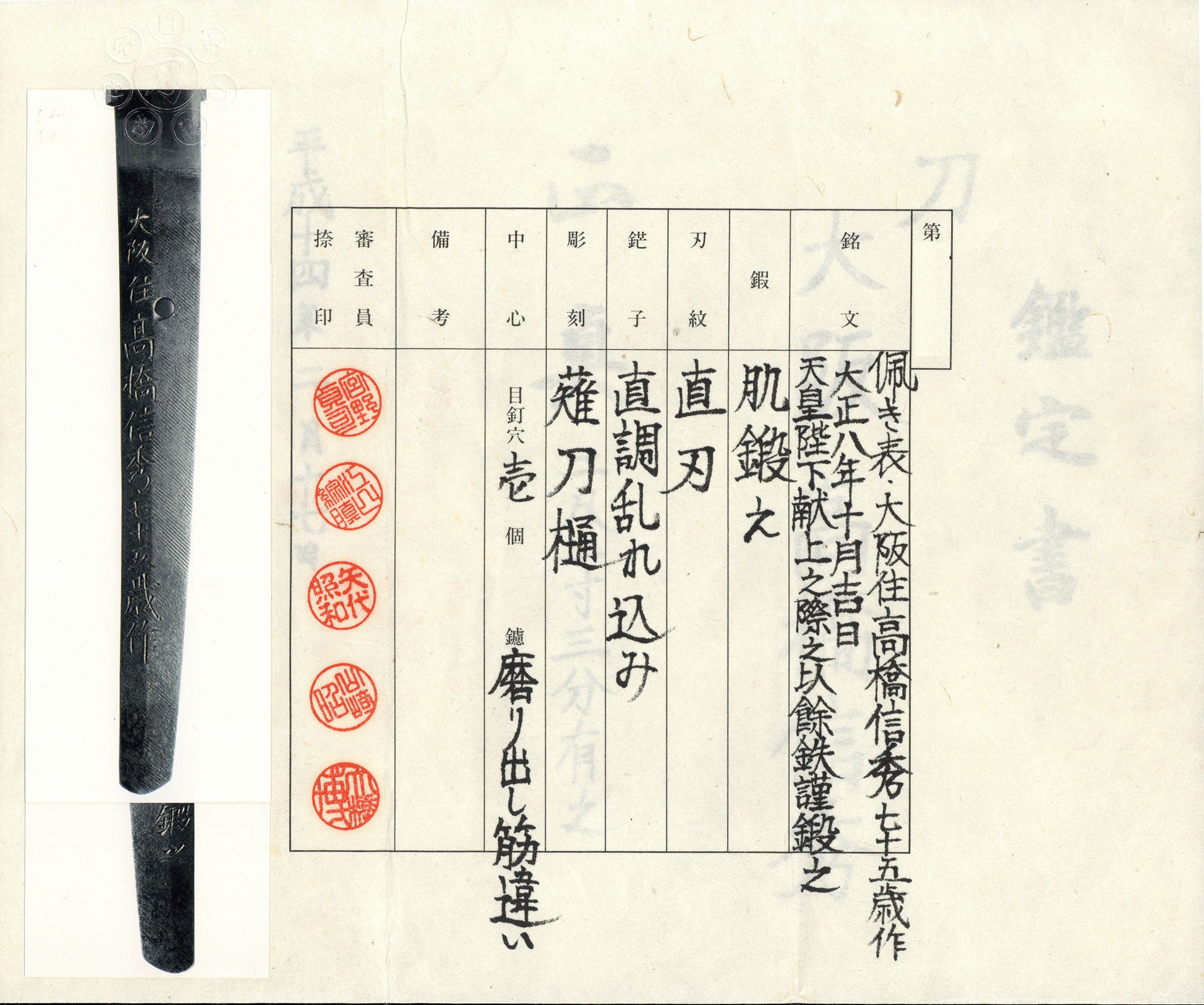 Nihonto Tachi "Nobuhide" Forged to the Emperor Kanteisho certificate - Image 22