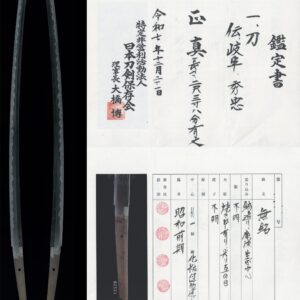 Nihonto Katana Hasō Hidetada (波草 秀忠) con certificato NTHK Kanteisho