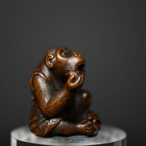 Netsuke monkey persimmon III
