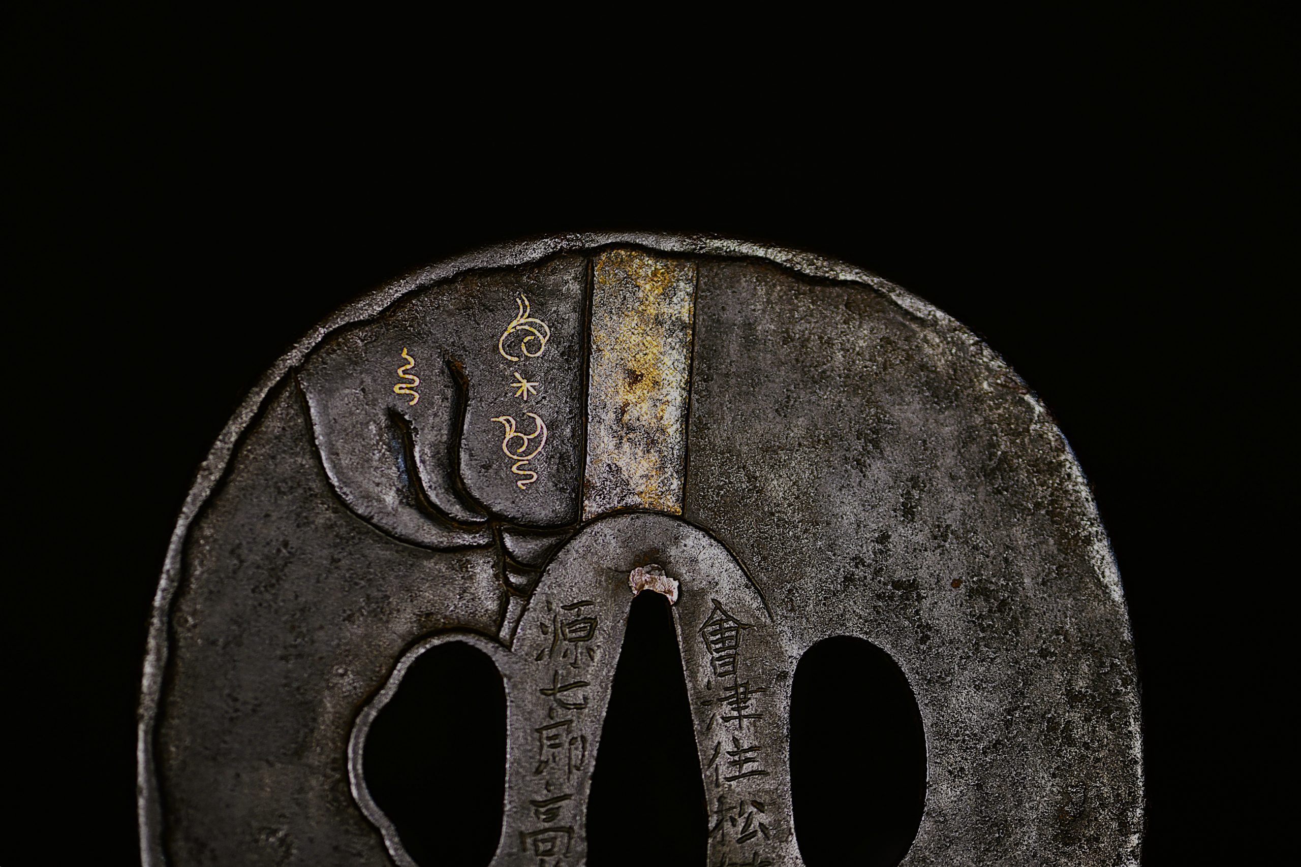 Marugata iron tsuba deity NBTHK hozon