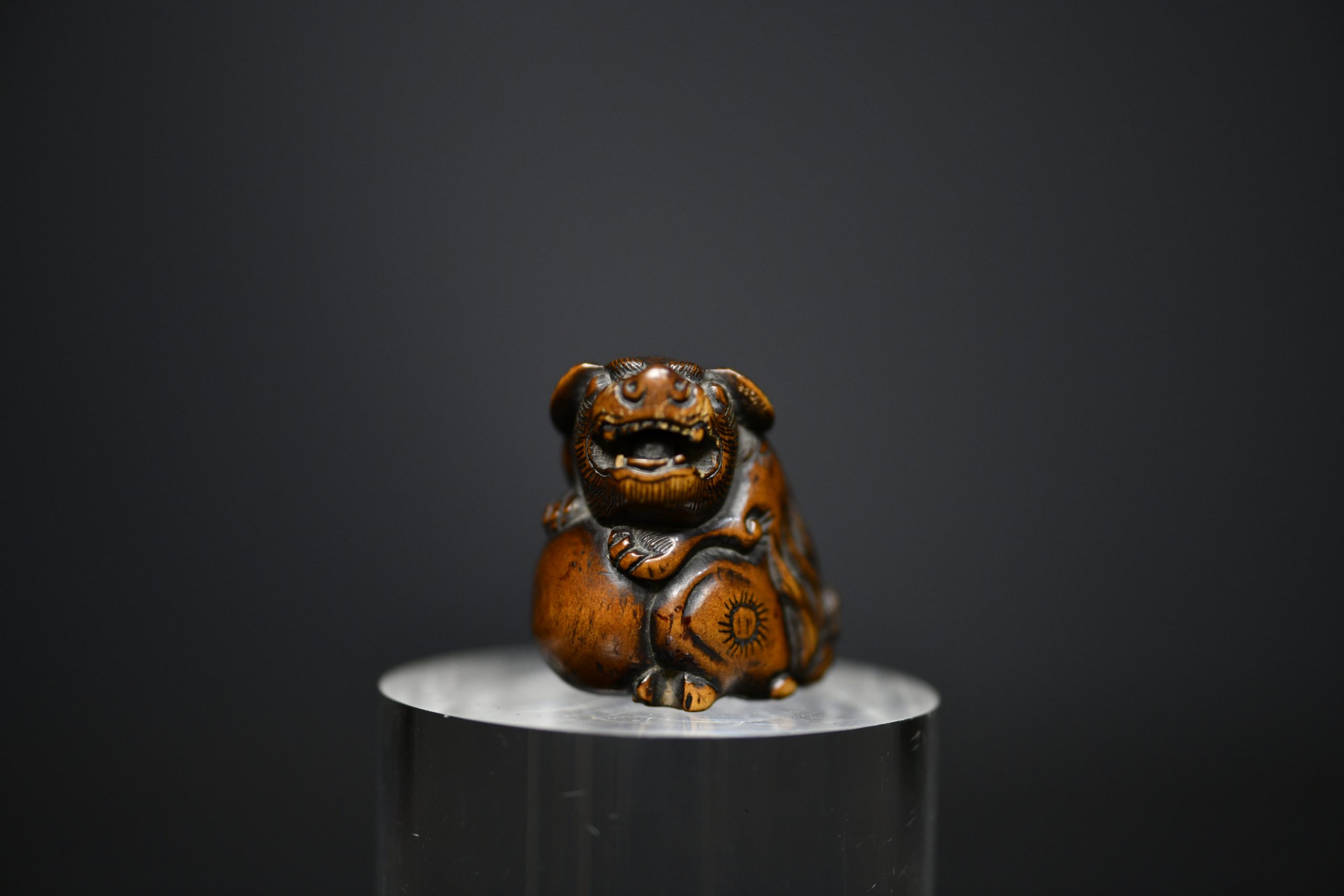 Netsuke shishi wood III