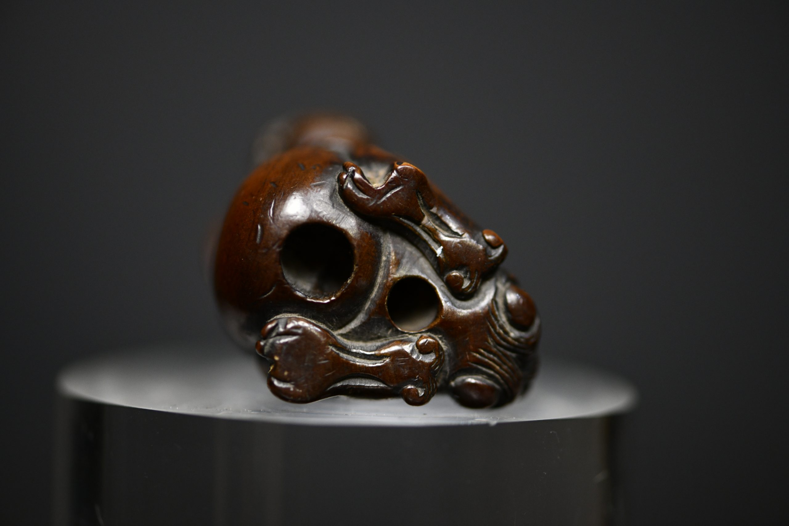 Netsuke shishi wood III