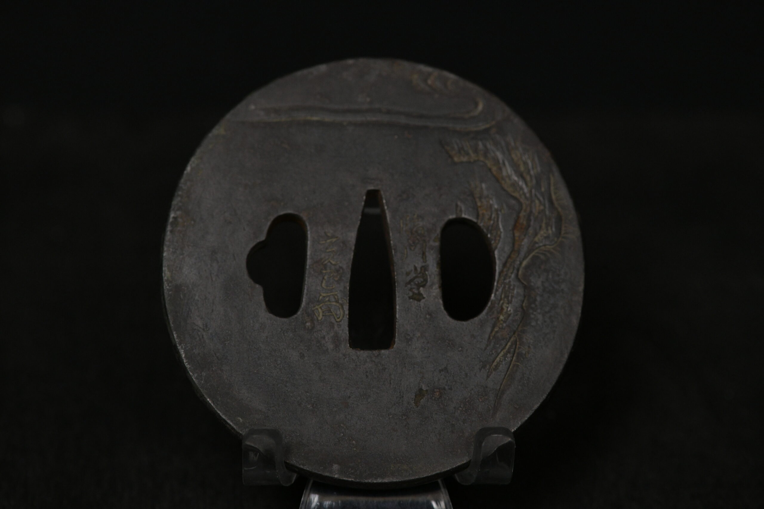 Iron Marugata Tsuba Sennin