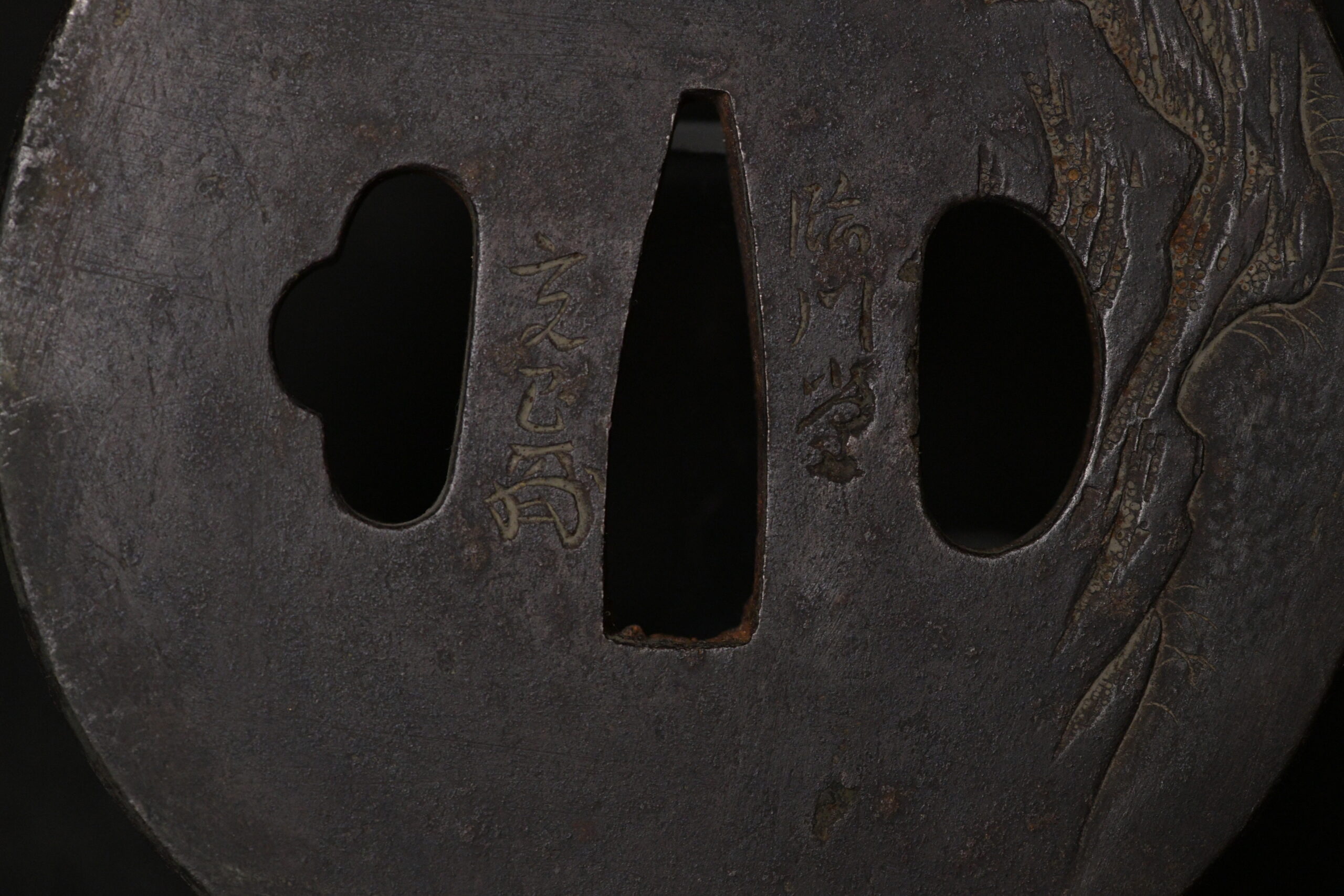 Iron Marugata Tsuba Sennin