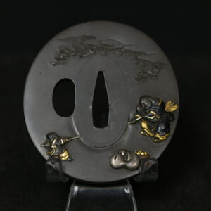 Marugata Shibuichi Hotei Tsuba