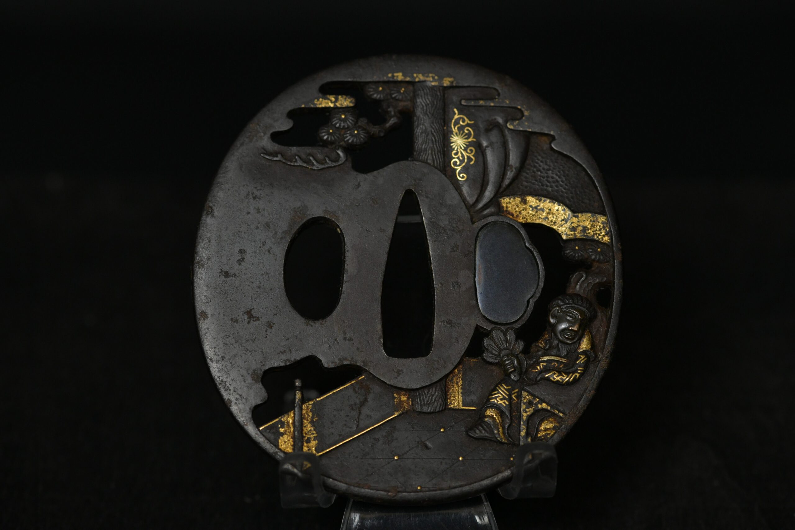 Marugata Iron openwork Tsuba