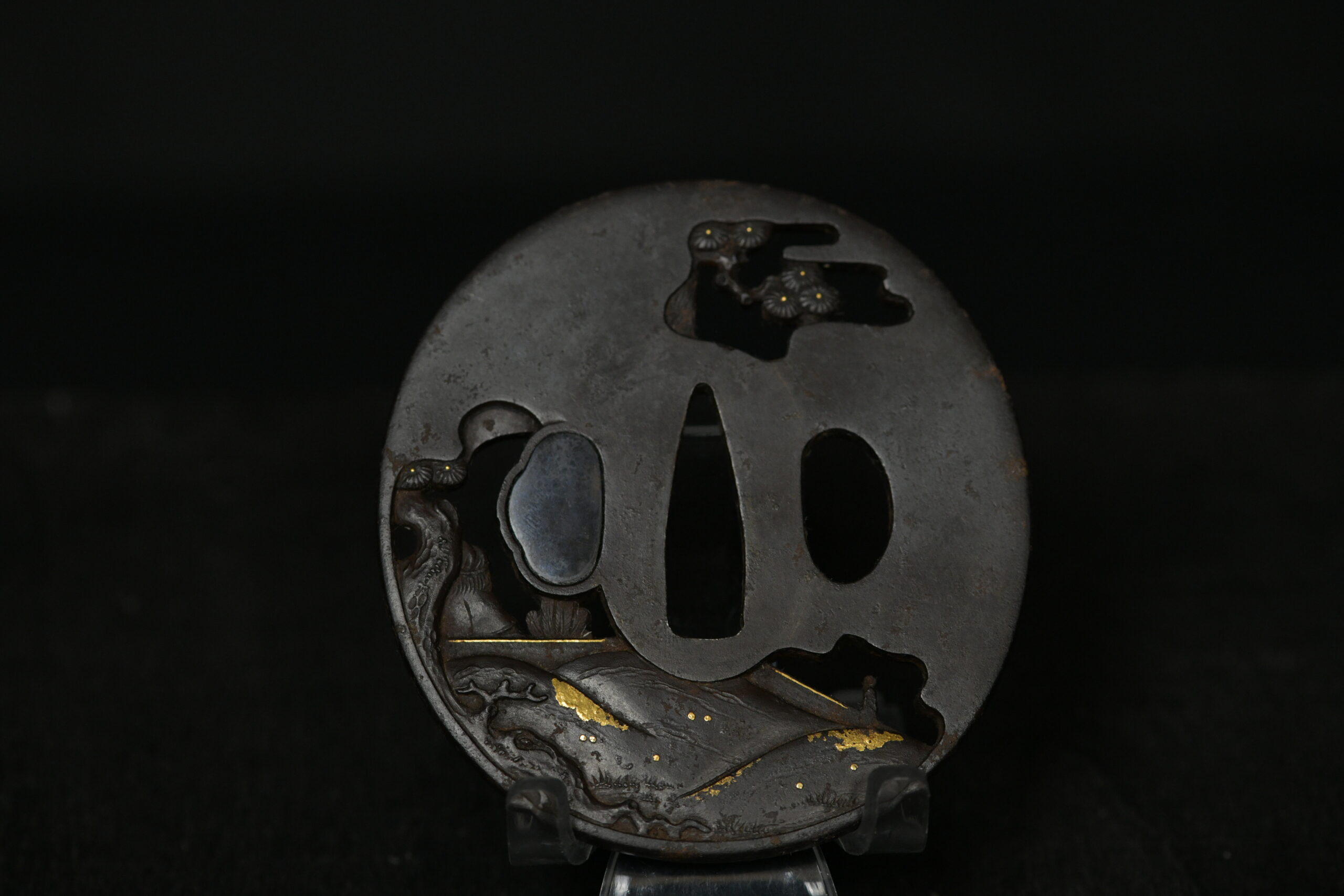 Marugata Iron openwork Tsuba