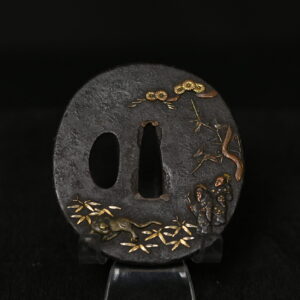 Marugata iron tiger tsuba