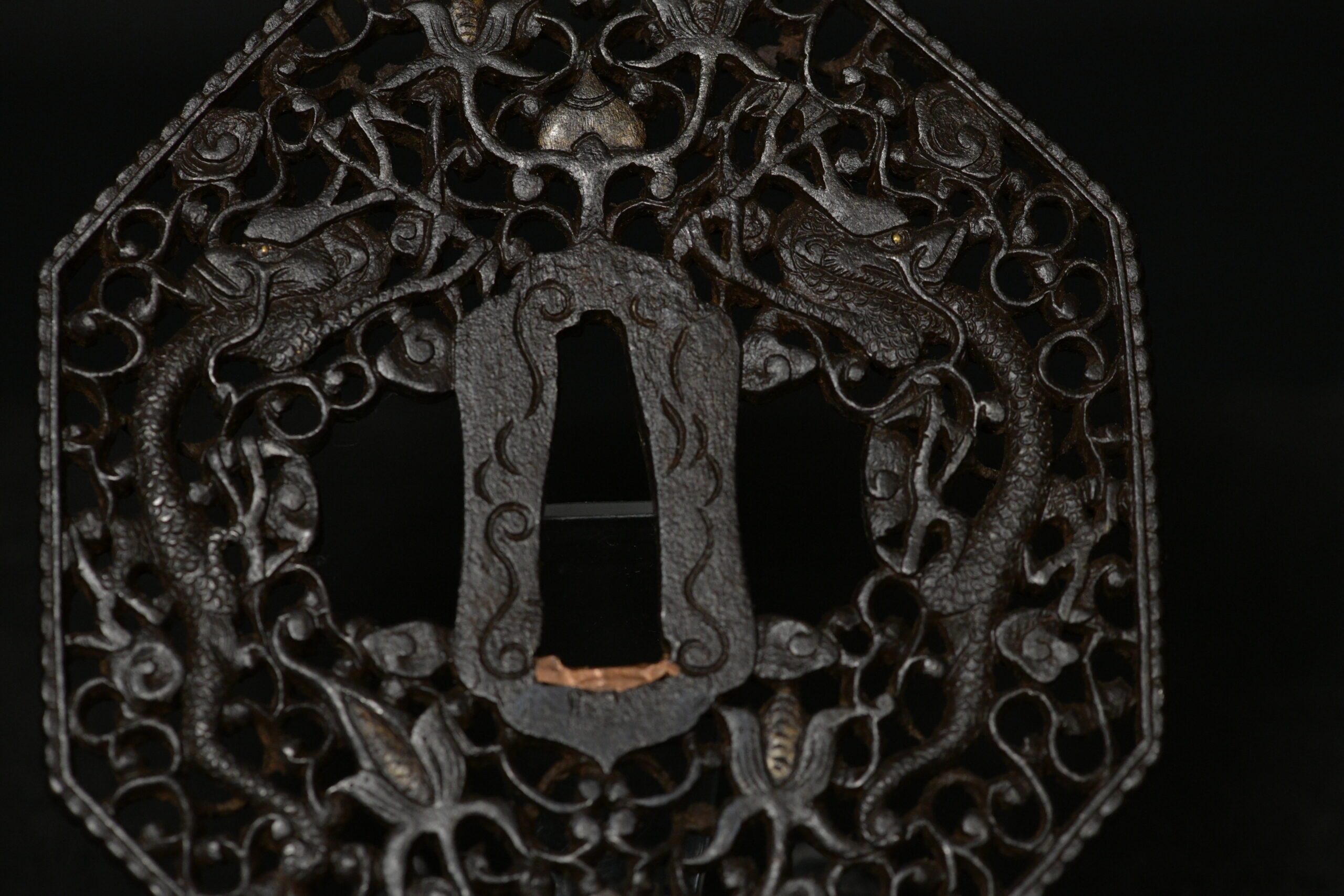 Octogonal iron nanban tsuba
