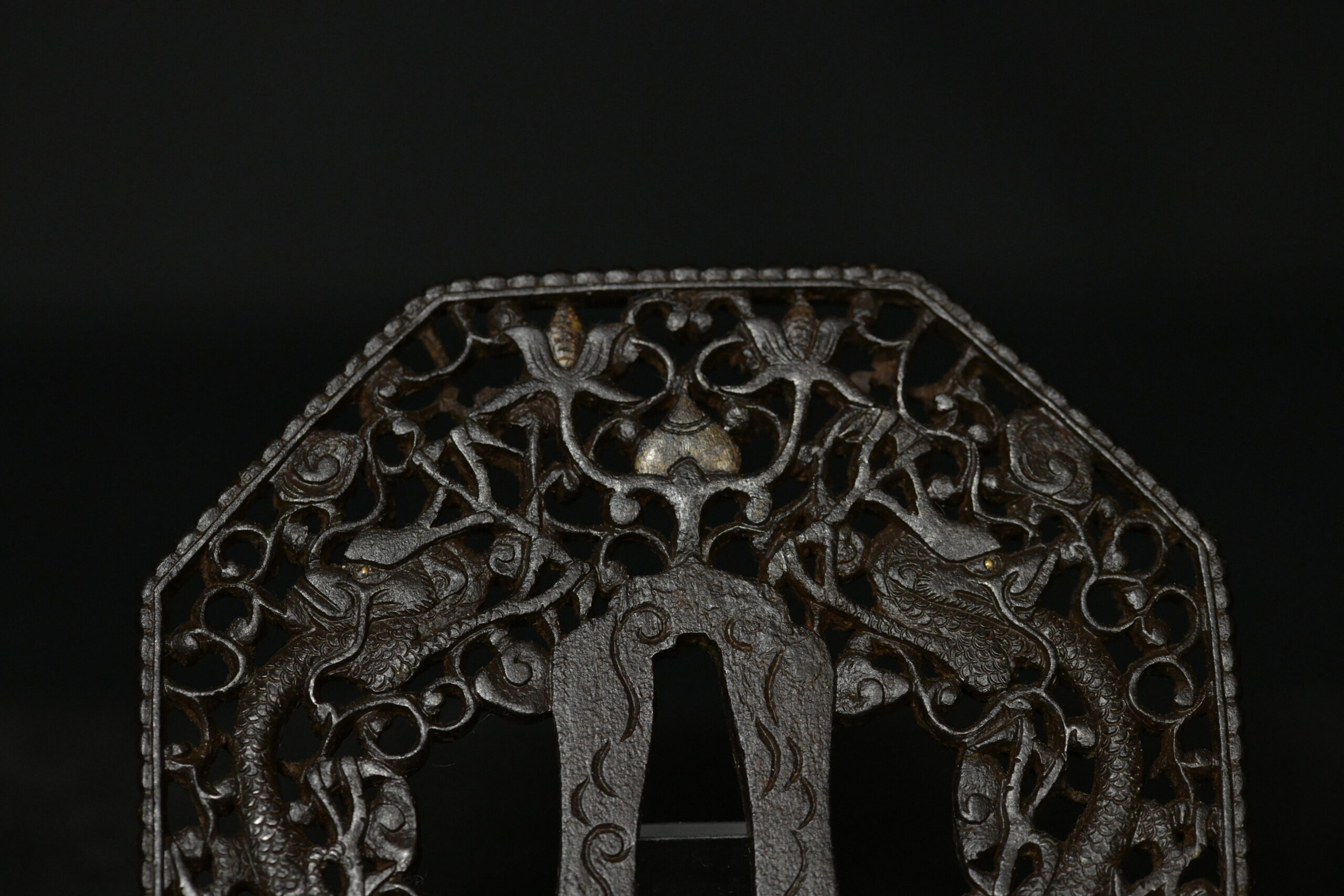 Octogonal iron nanban tsuba