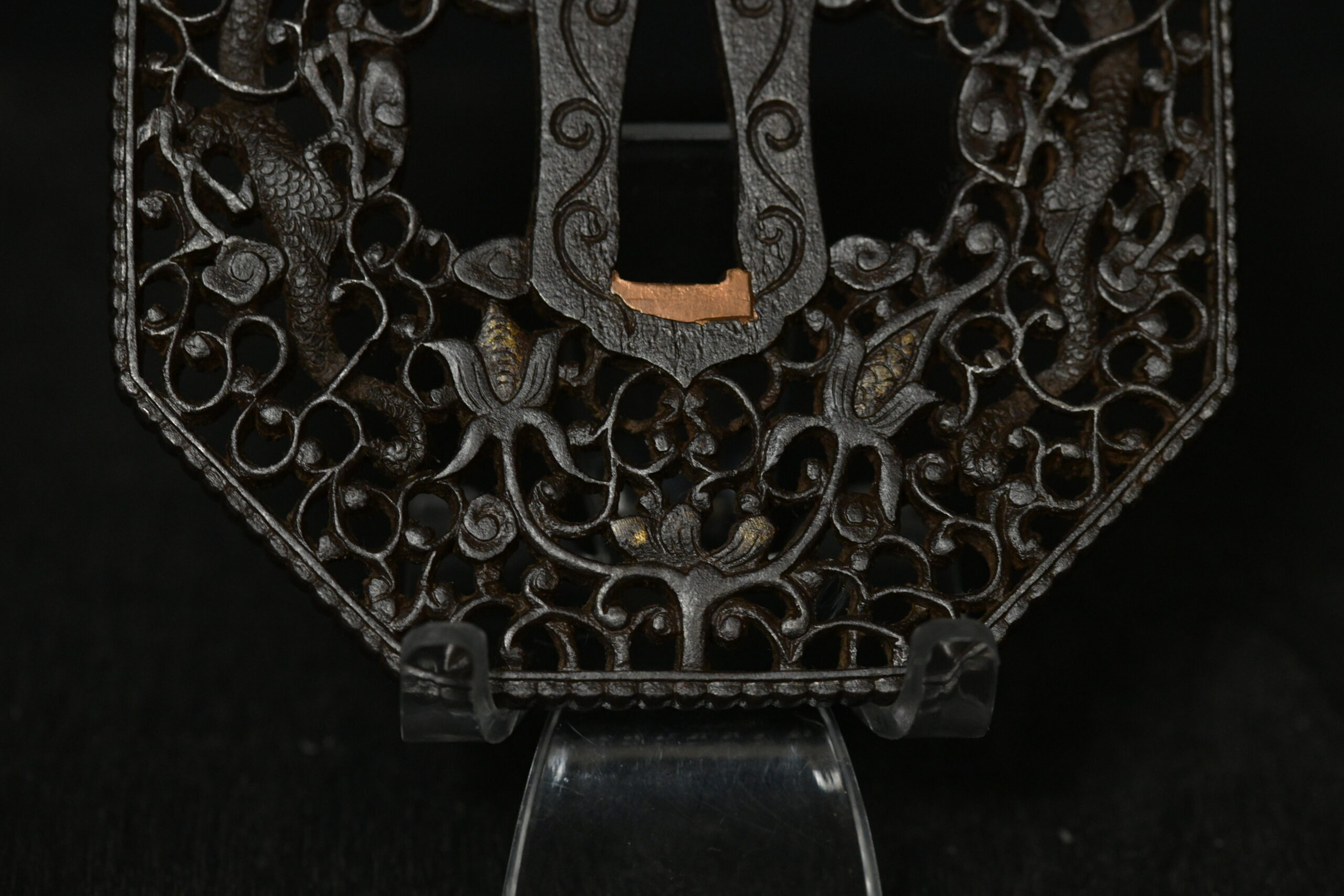 Octogonal iron nanban tsuba