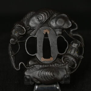Marugata Iron ox tsuba