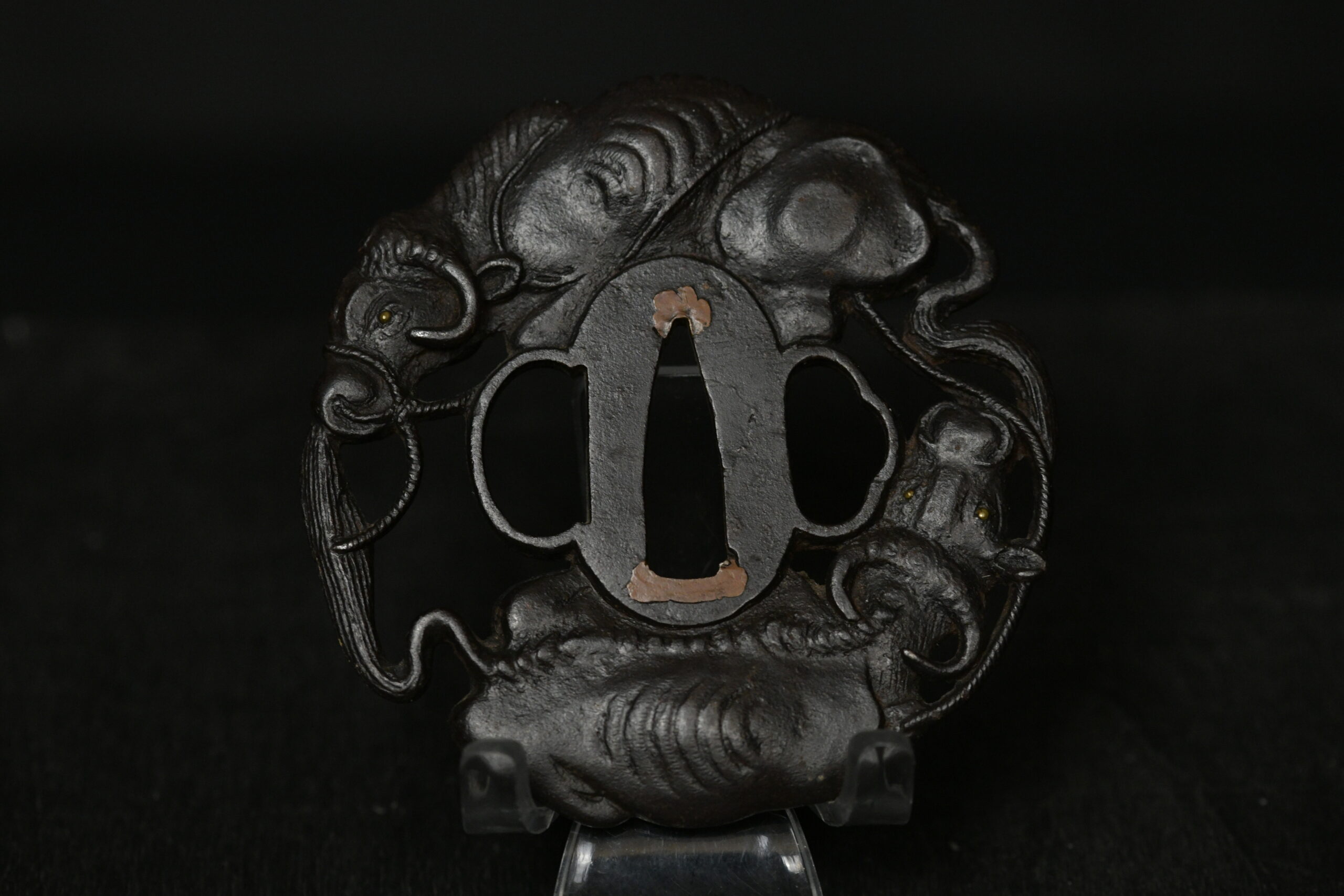Marugata Iron ox tsuba