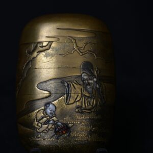 Inro Makie Shibayama Fukurokuju