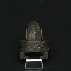 Fuchi kashira shakudo swallow
