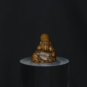 Netsuke Fukurukuju wood