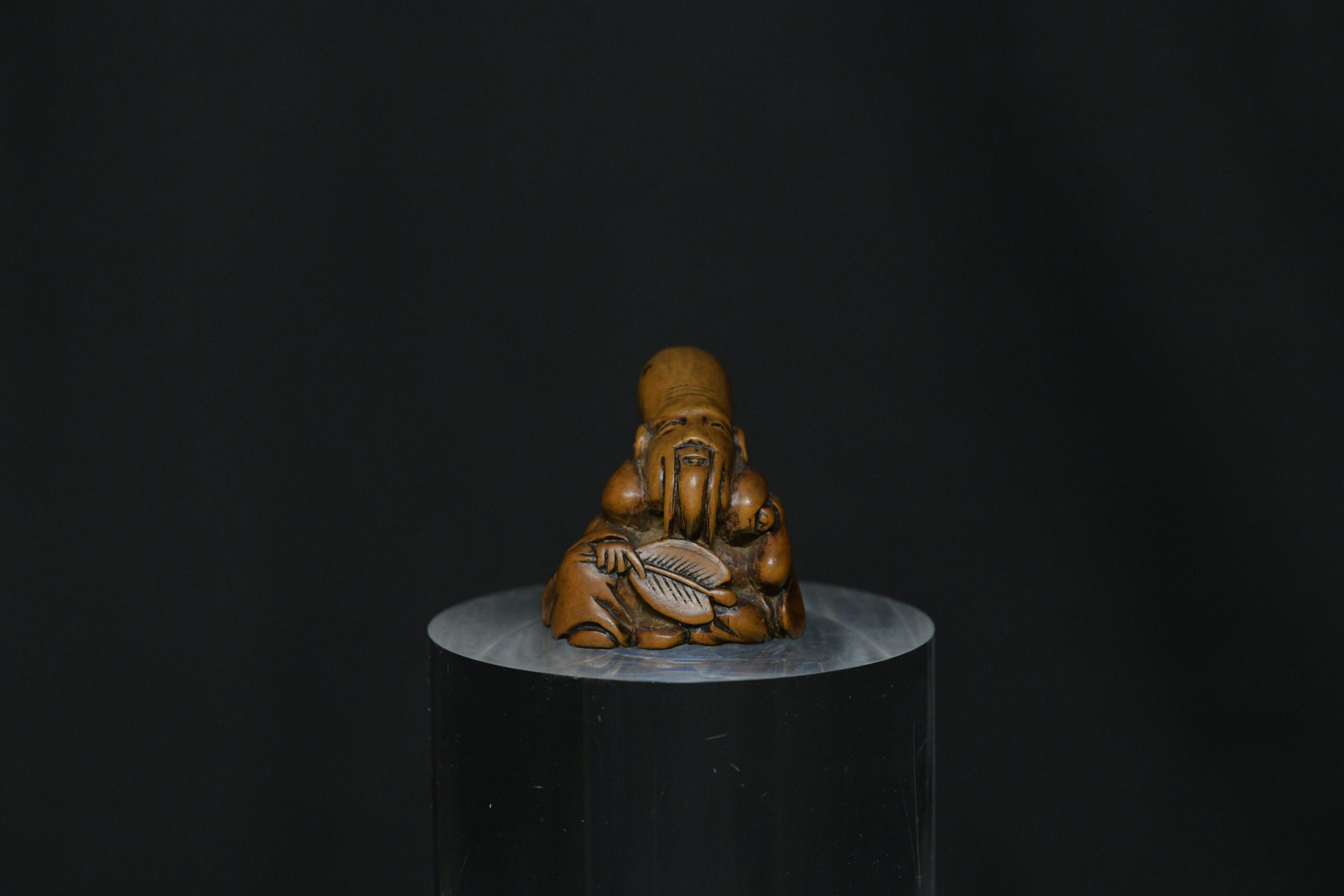 Netsuke Fukurukuju wood