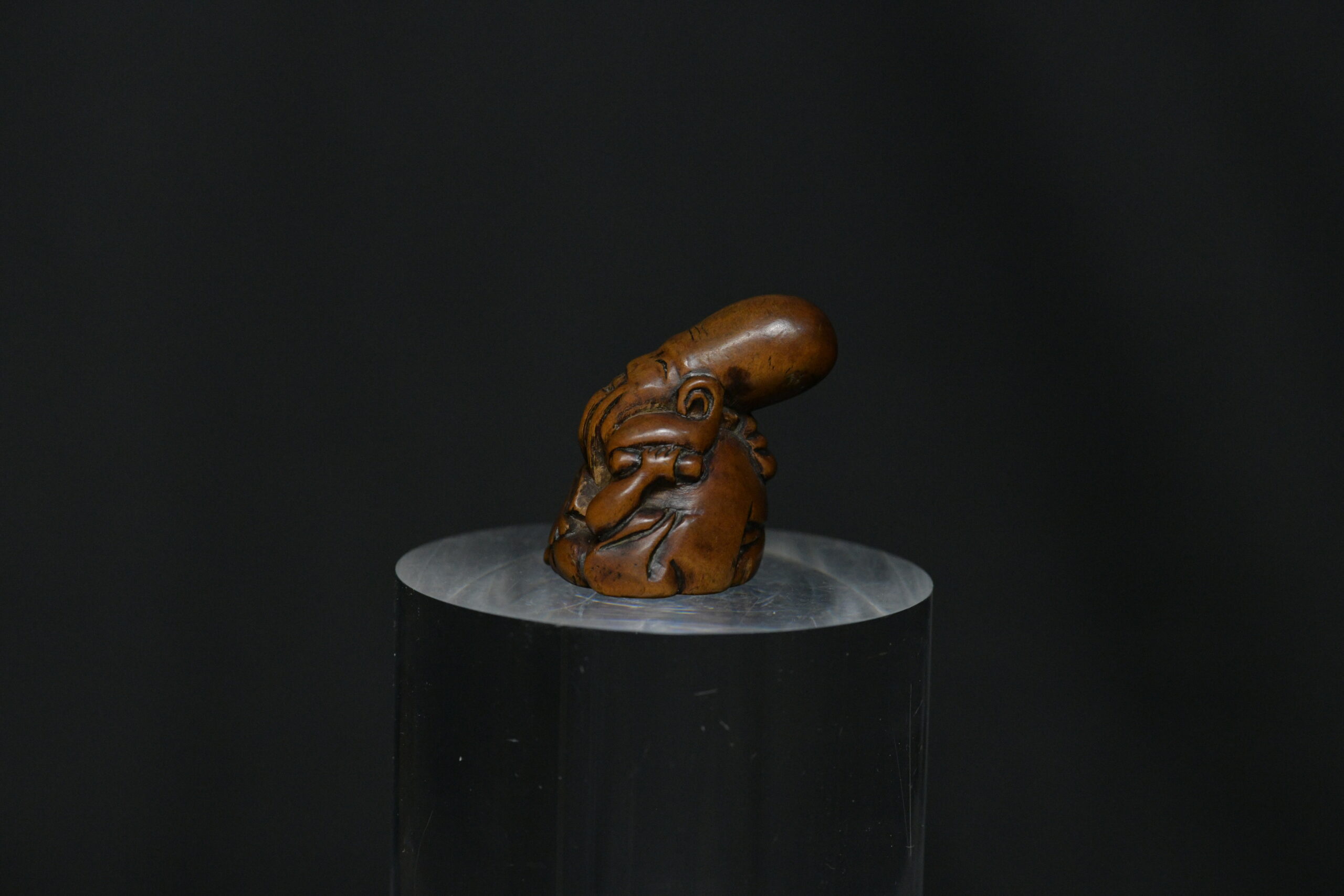 Netsuke Fukurukuju wood