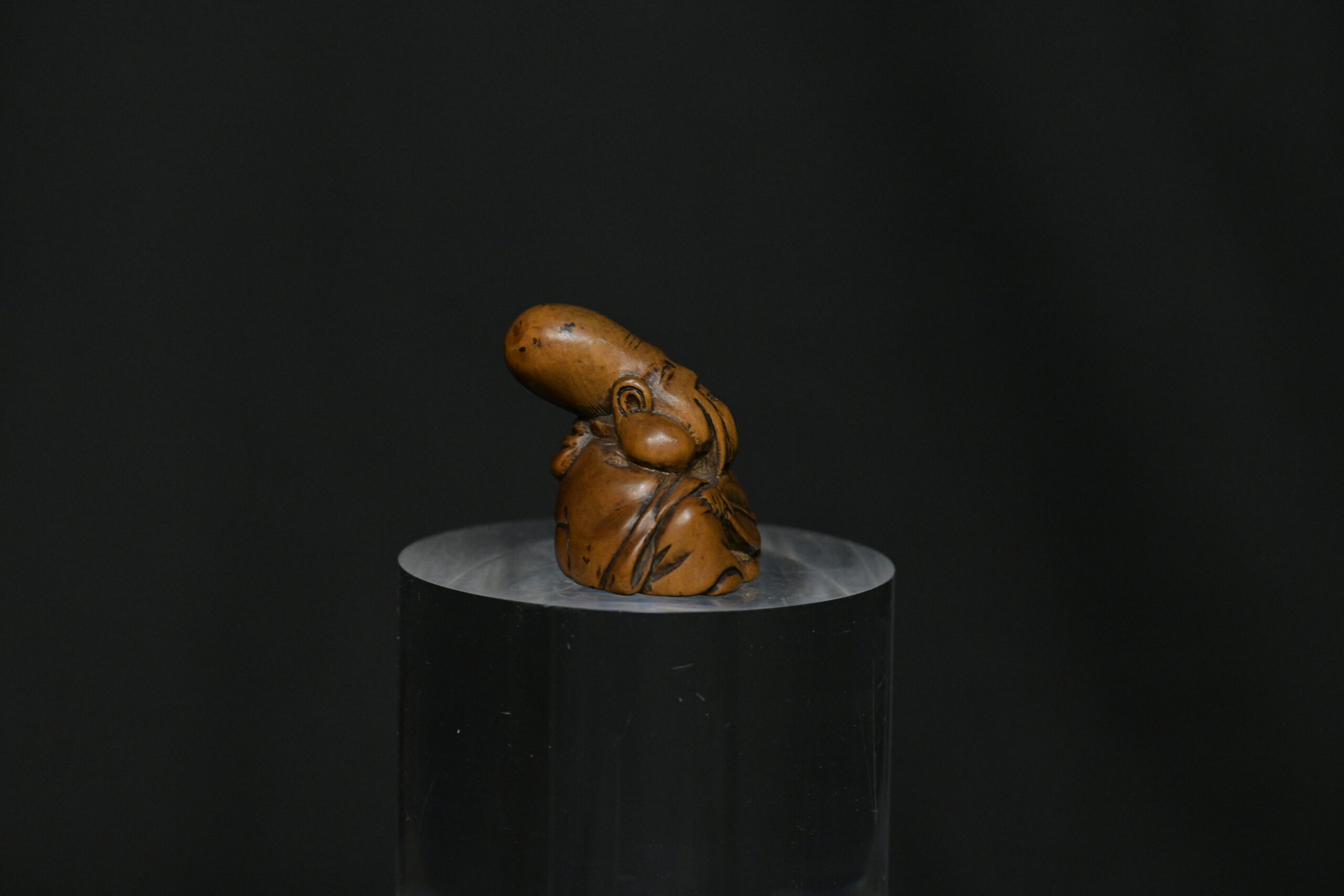 Netsuke Fukurukuju wood