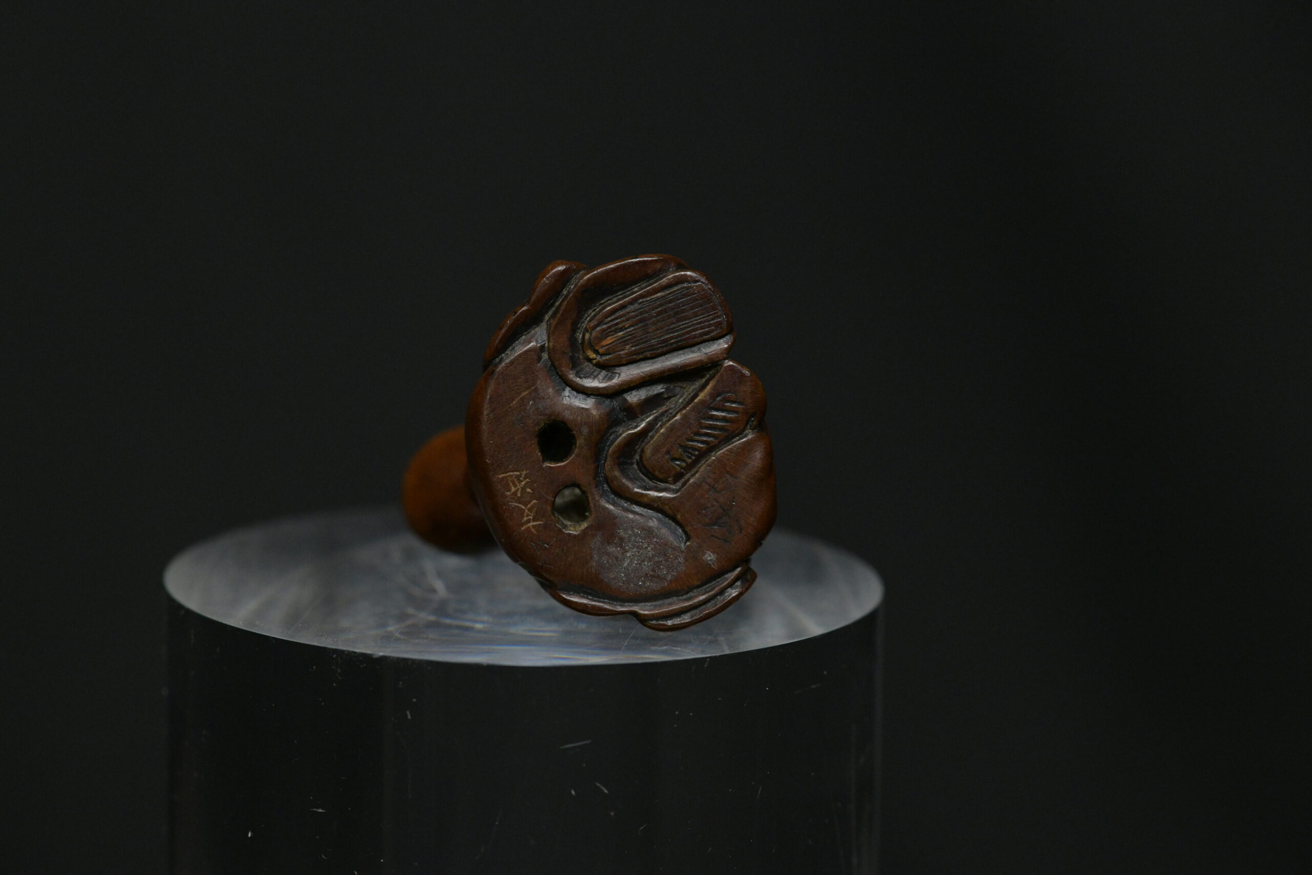 Netsuke Fukurukuju wood