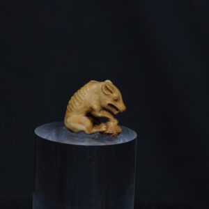 Netsuke dog and turttle ivory