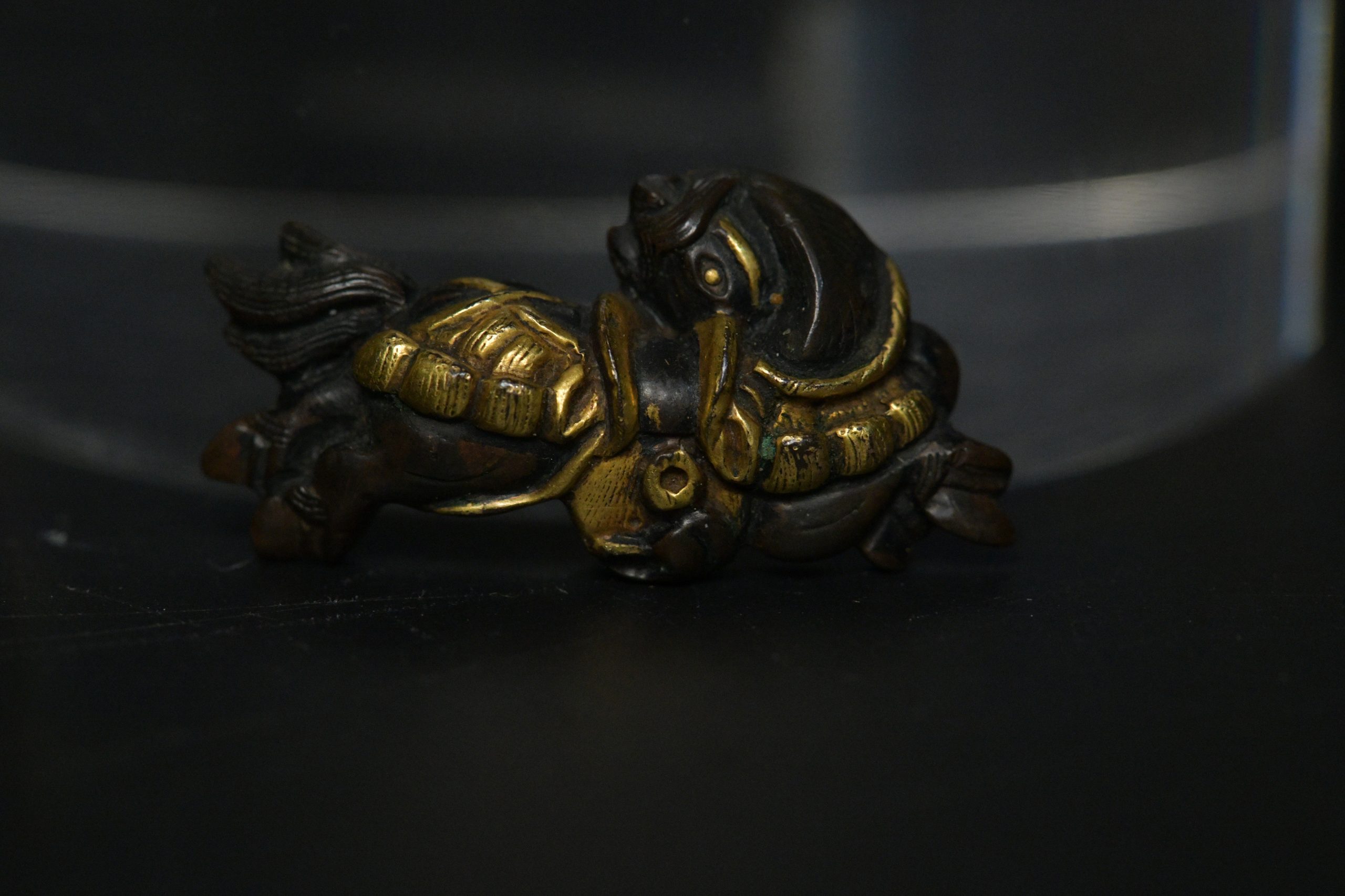 Menuki horses shakudo