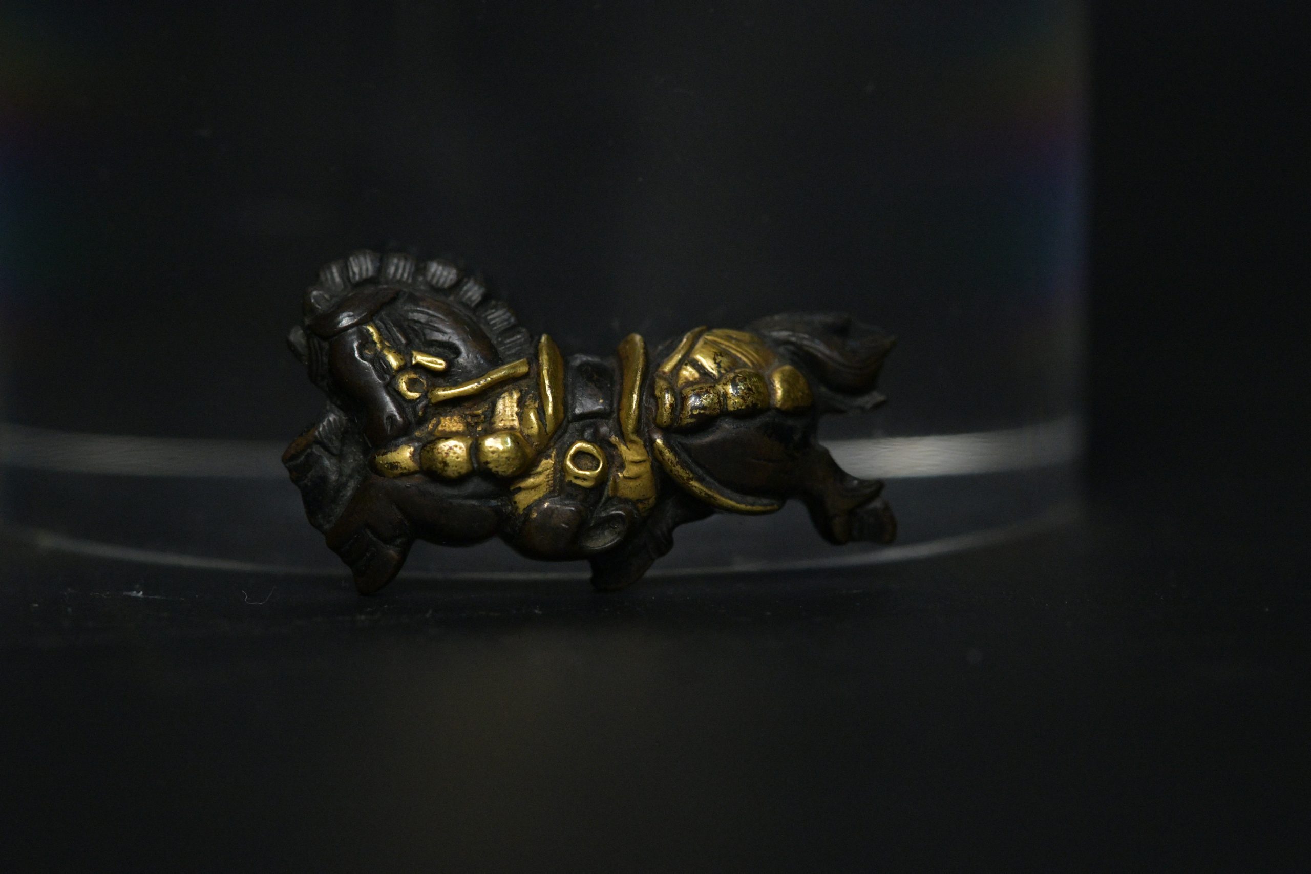 Menuki horses shakudo