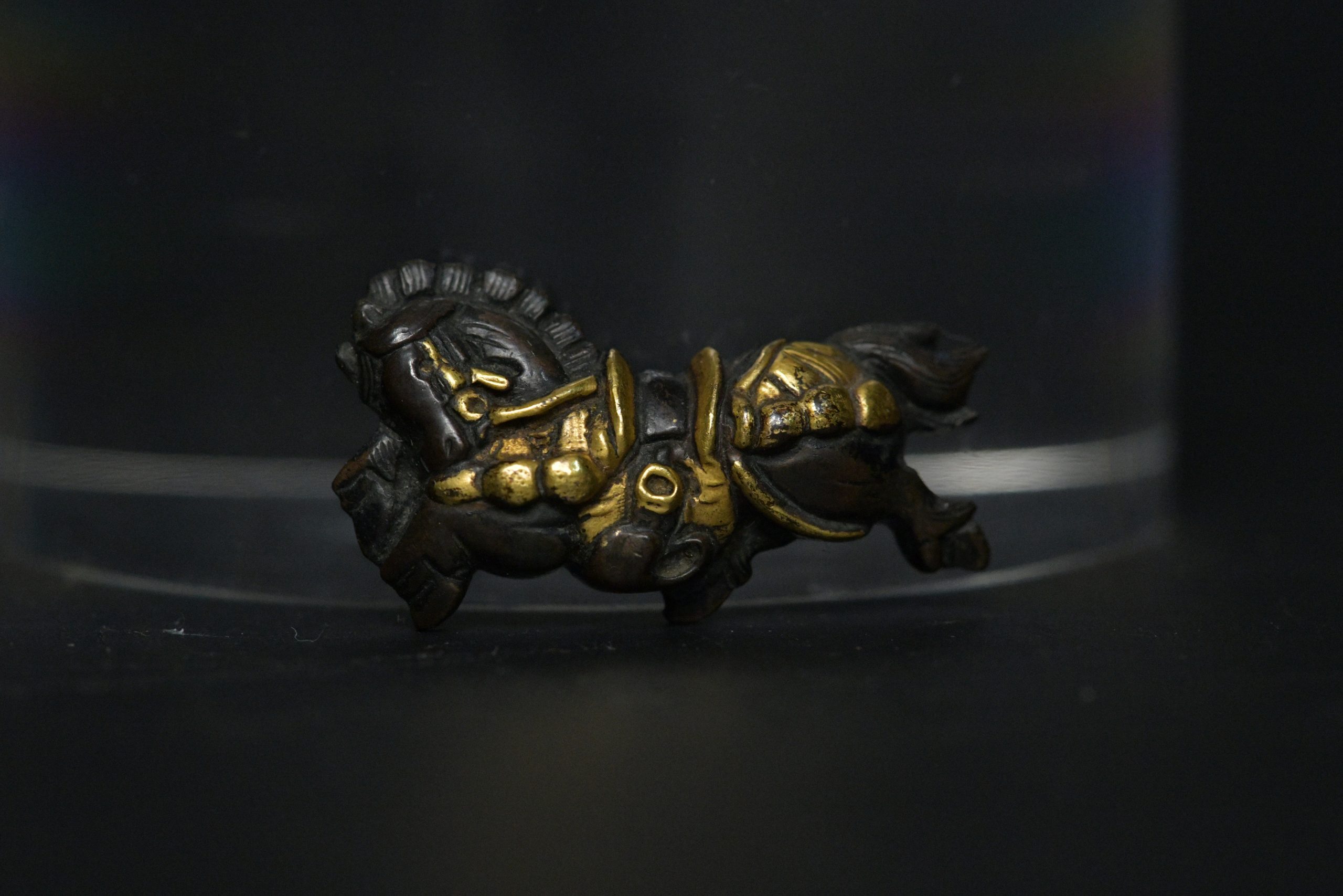 Menuki horses shakudo