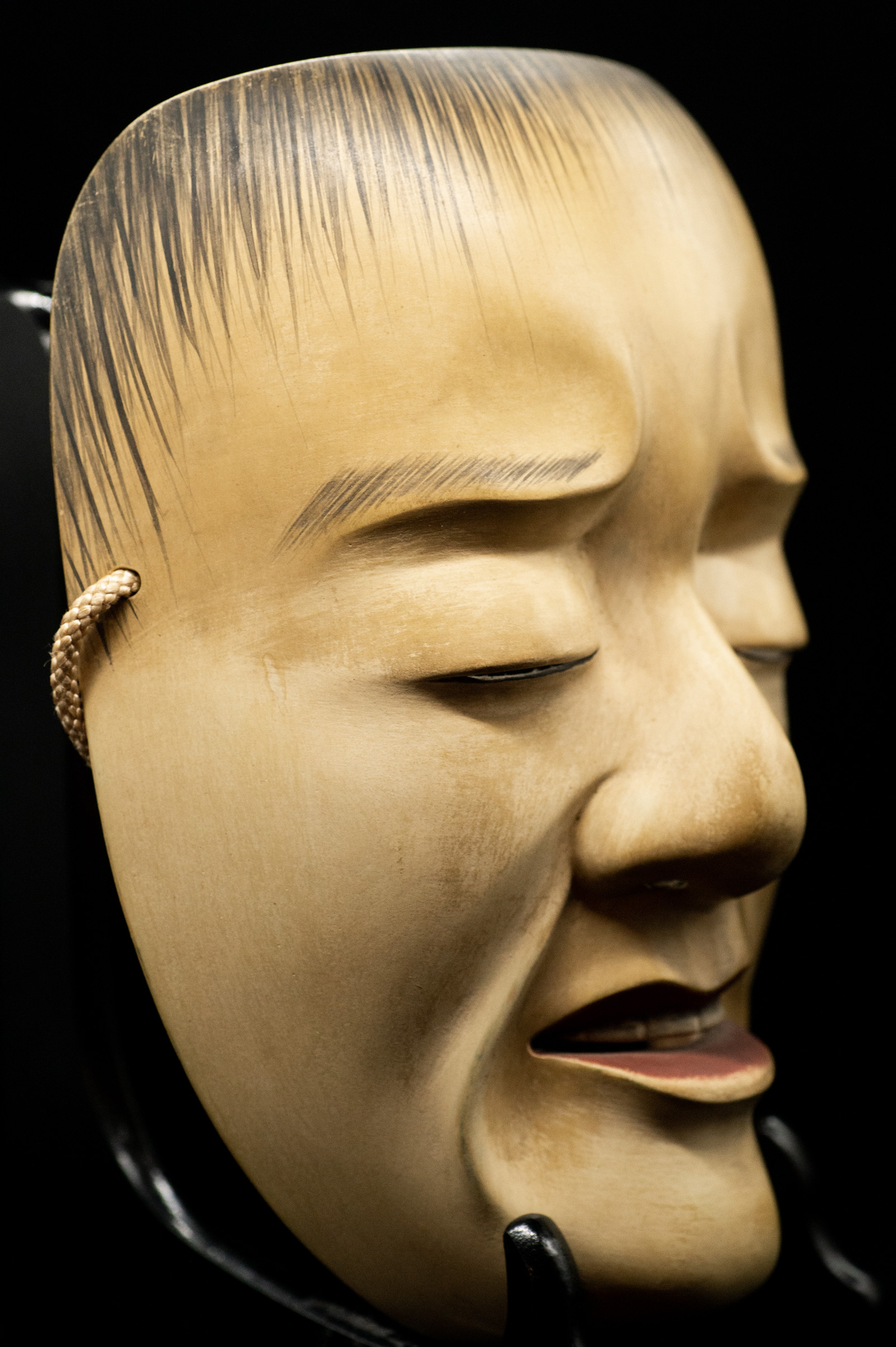 apanese signed Noh Mask depicting Yoroboshi (Blind Monk)