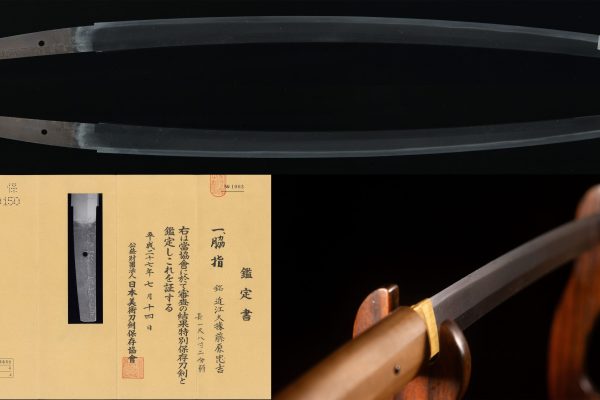 Nihonto Wakizashi “Fujiwara Tadayoshi” with NBTHK Tokobetsu hozon