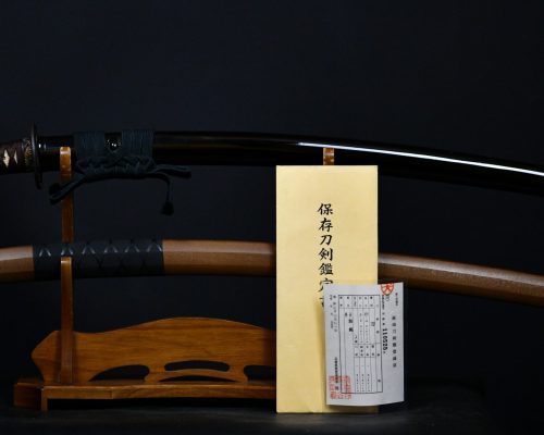 Nihonto katana in koshirae and shirasaya "Sue-Bizen School" with NBTHK Hozon certificate
