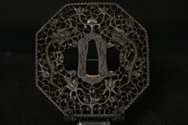 Octogonal iron nanban tsuba