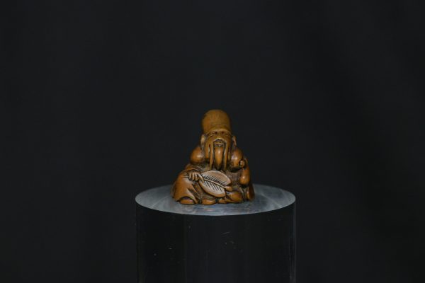 Netsuke Fukurukuju wood
