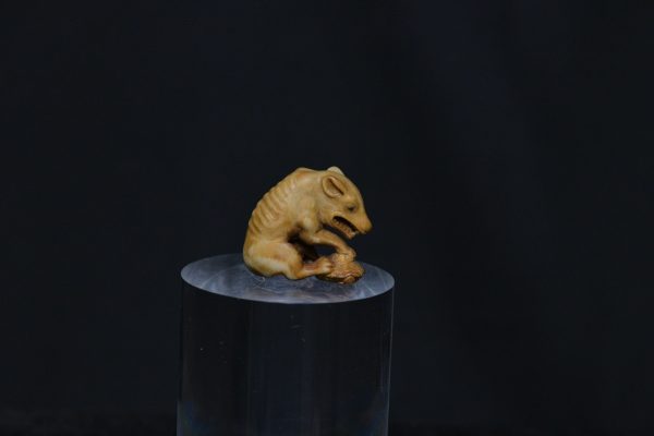 Netsuke dog and turttle ivory
